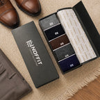 NOFFIT Sleek Stripe Cotton Socks - 5 Pairs Box