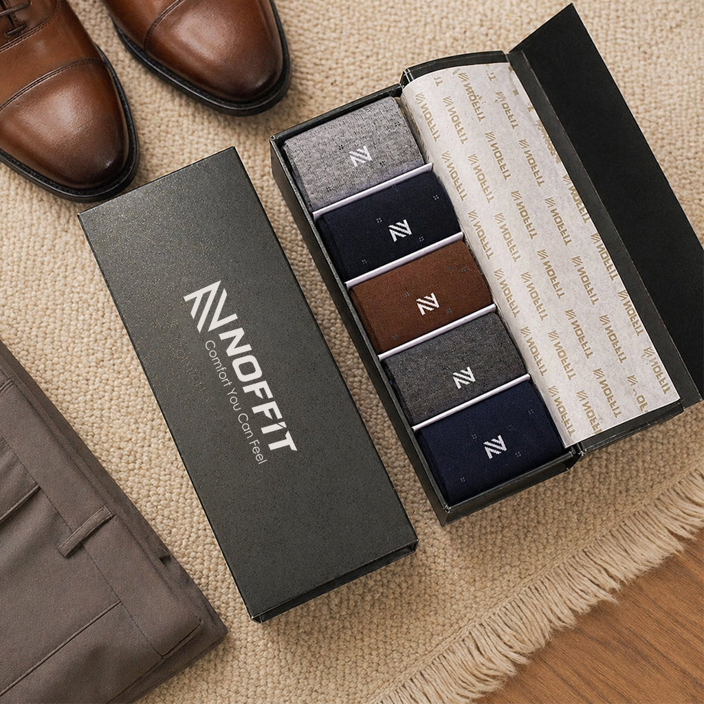 NOFFIT Classic Dot Socks - 5 Pairs Box