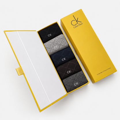 C-K Inspired Cotton Socks | 5 Pairs Box