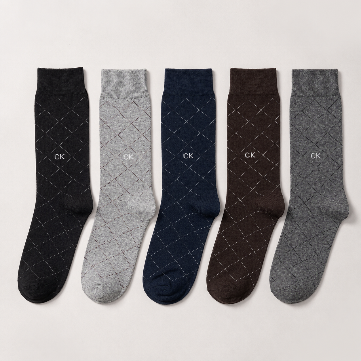 C-K Inspired Cotton Socks | 5 Pairs Box