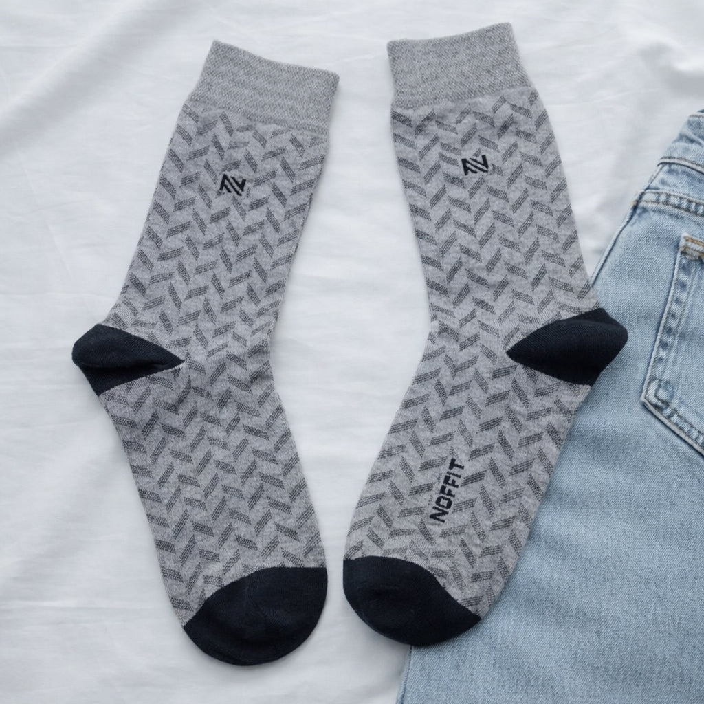NOFFIT Arrow Pattern Cotton Sock | 5 Pairs Box | Size 39-41