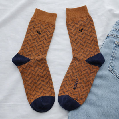 NOFFIT Arrow Pattern Cotton Sock | 5 Pairs Box | Size 39-41