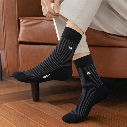 NOFFIT Sleek Stripe Cotton Socks - 5 Pairs Box