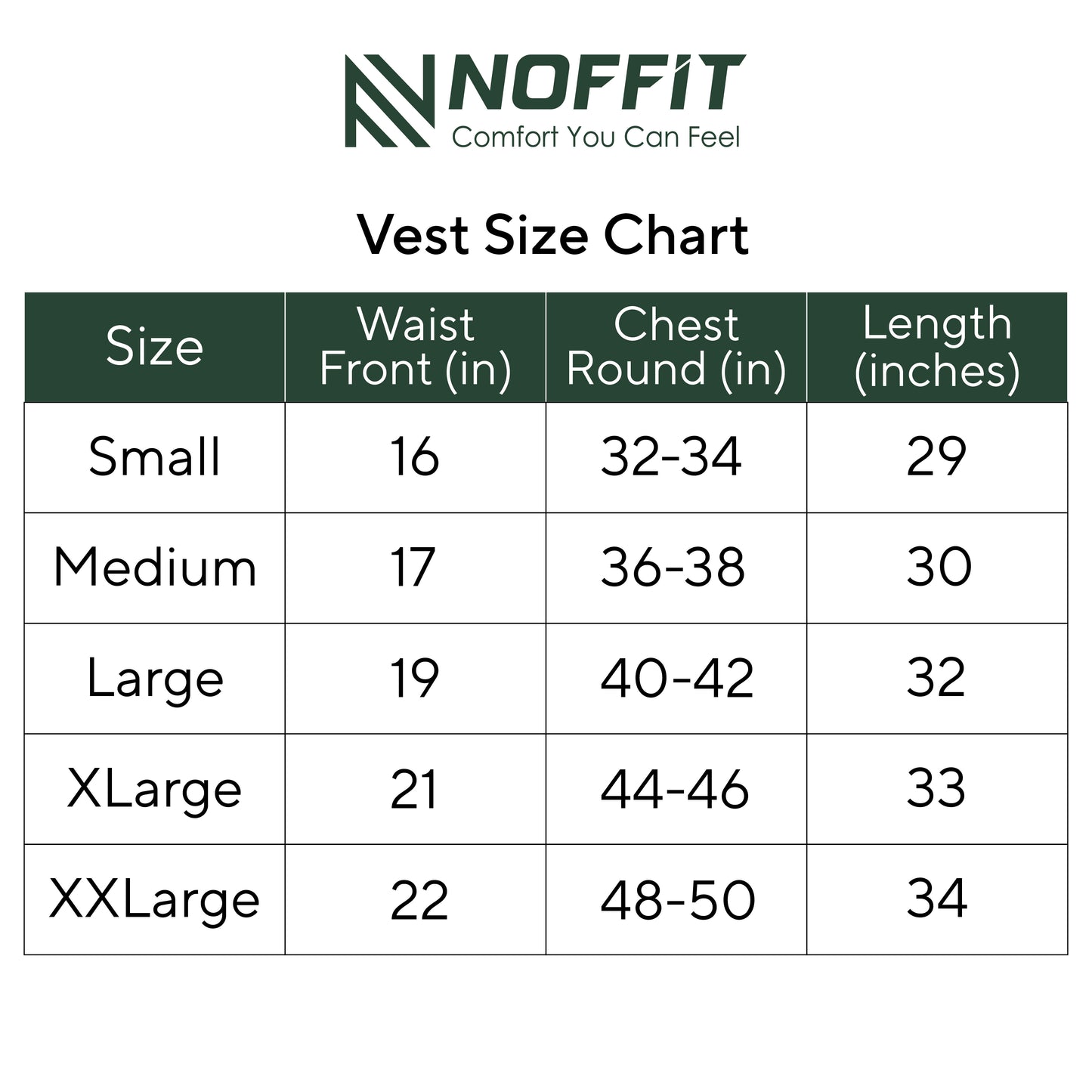 NOFFIT Premium Black Undershirt | Vest