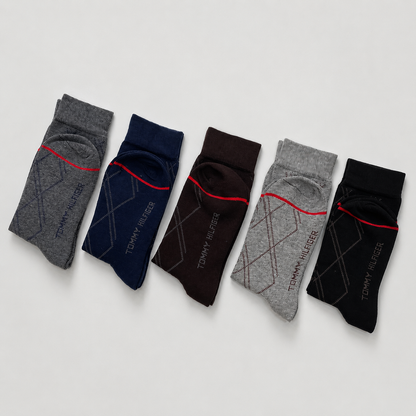 T-O-M-Y Inspired Premium Cotton Socks | 5 Pairs Box