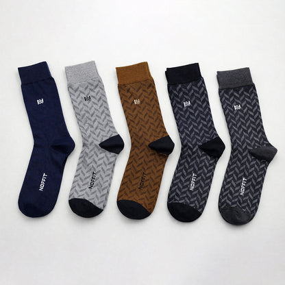 NOFFIT Arrow Pattern Cotton Sock | 5 Pairs Box | Size 39-41