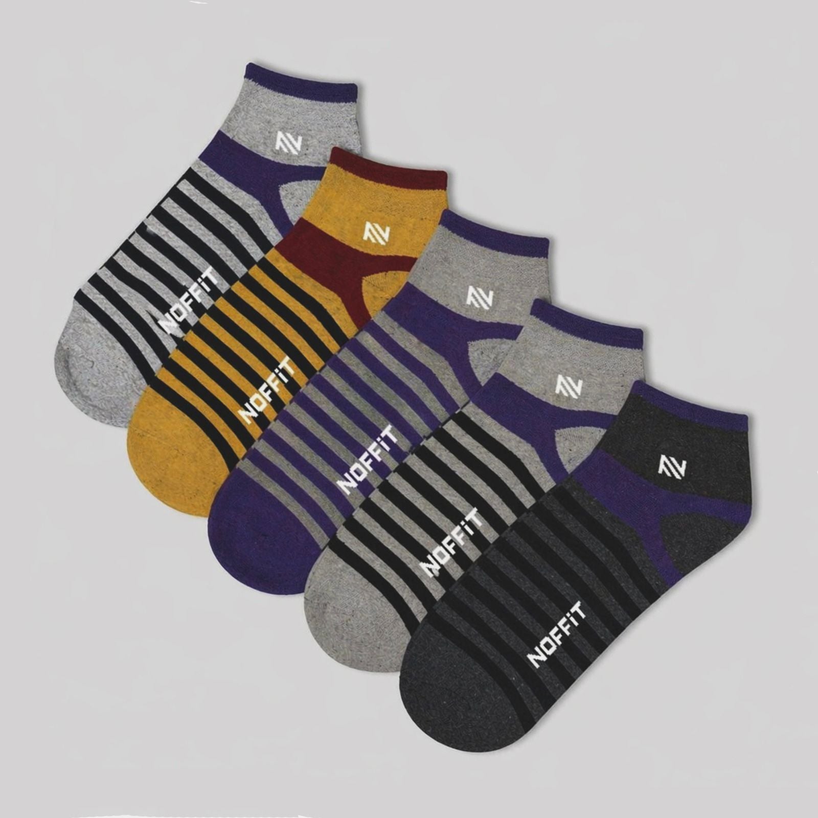 Ankle Socks | Wide Stripes | Pack of 5