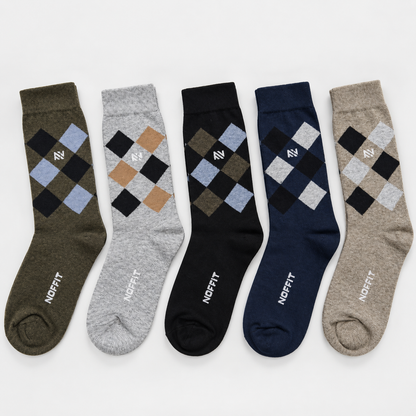 Premium Argyle Socks - Pack of 5
