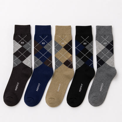 Premium Argyle Socks - Pack of 5