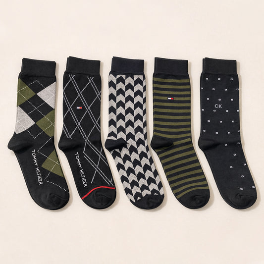 Premium Black Cotton Socks | 5 Pairs Box