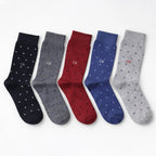 C-K Inspired Square Pattern Cotton Socks | 5 Pairs Box