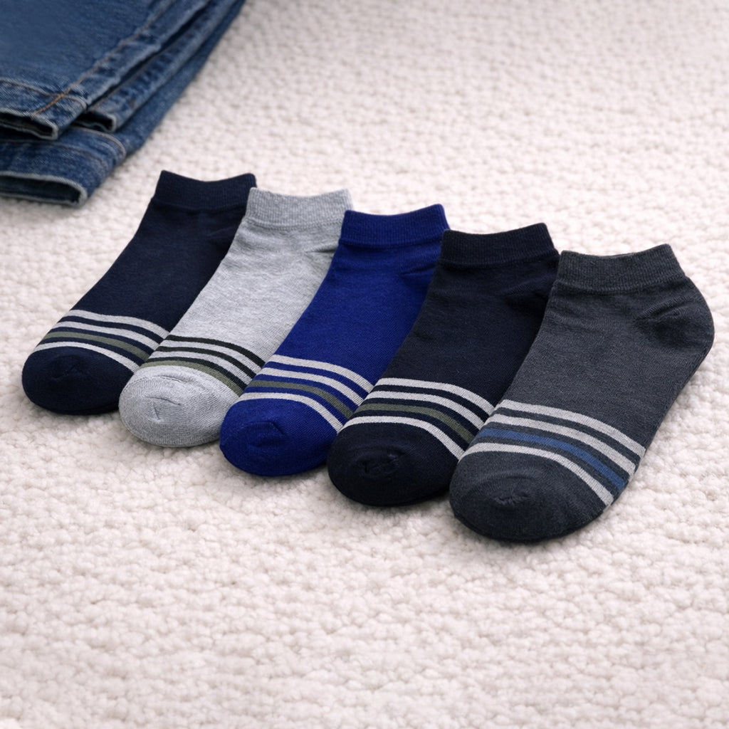 Toe Stripe Ankle Socks
